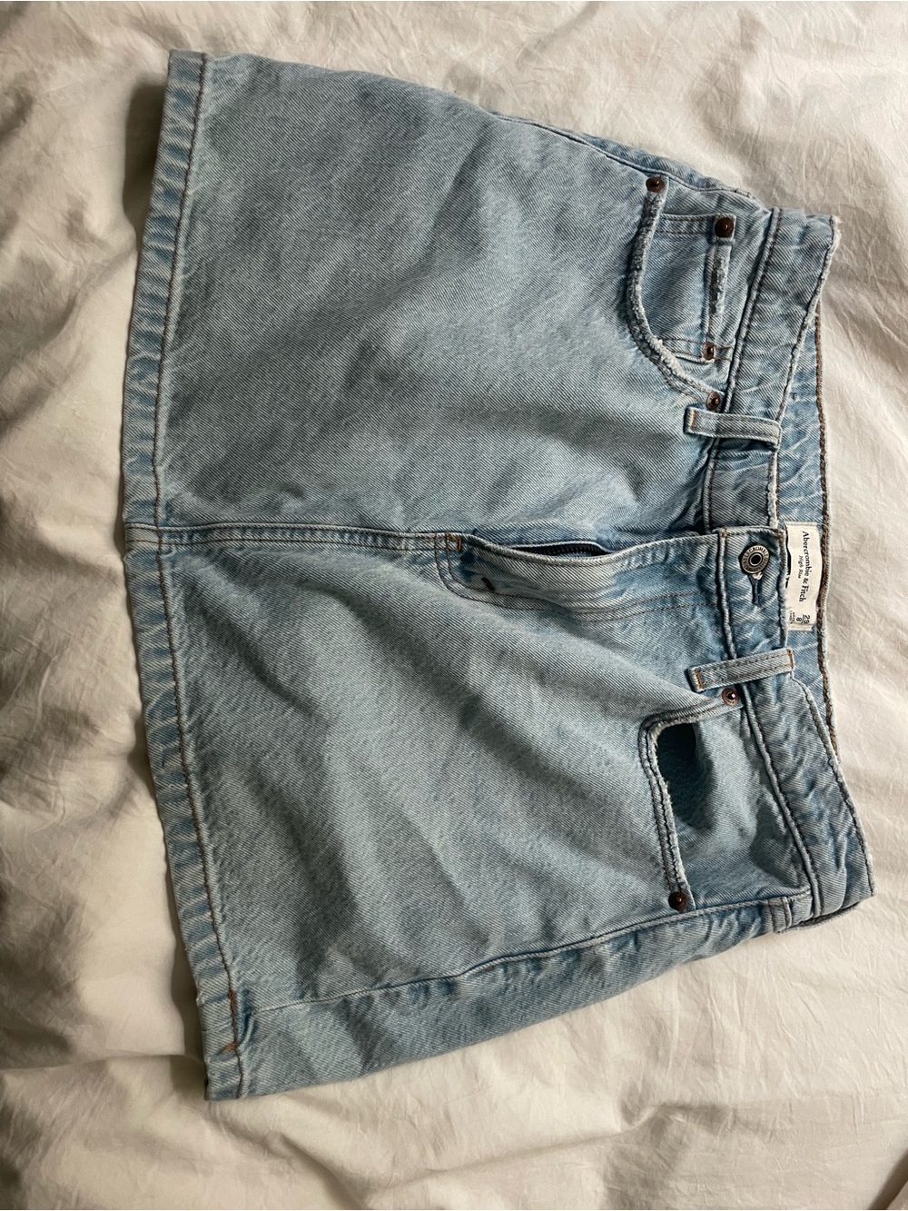 Mid Rise Denim Mini Skirt - Picture 4 of 4